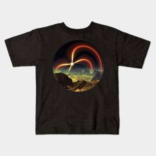 Planetary Art - Cosmic Morning on Planet Plasmaja Kids T-Shirt